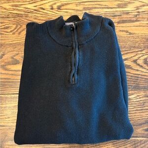 Men's Black Zip-Up Sweater